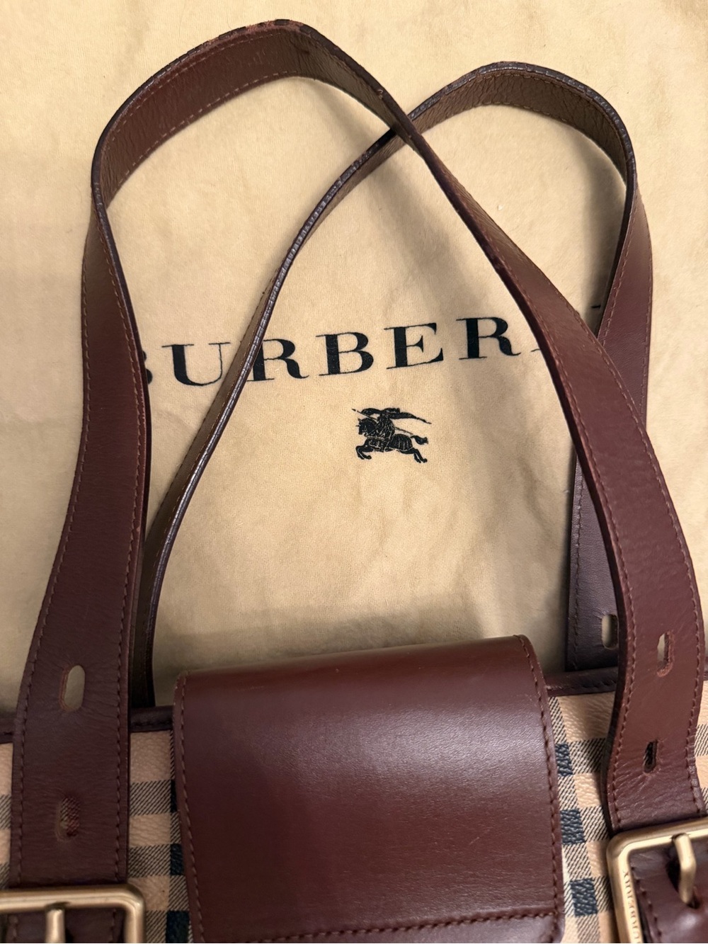Authentic Burberry Haymarket Shoulder Bag - Picture 13 of 16
